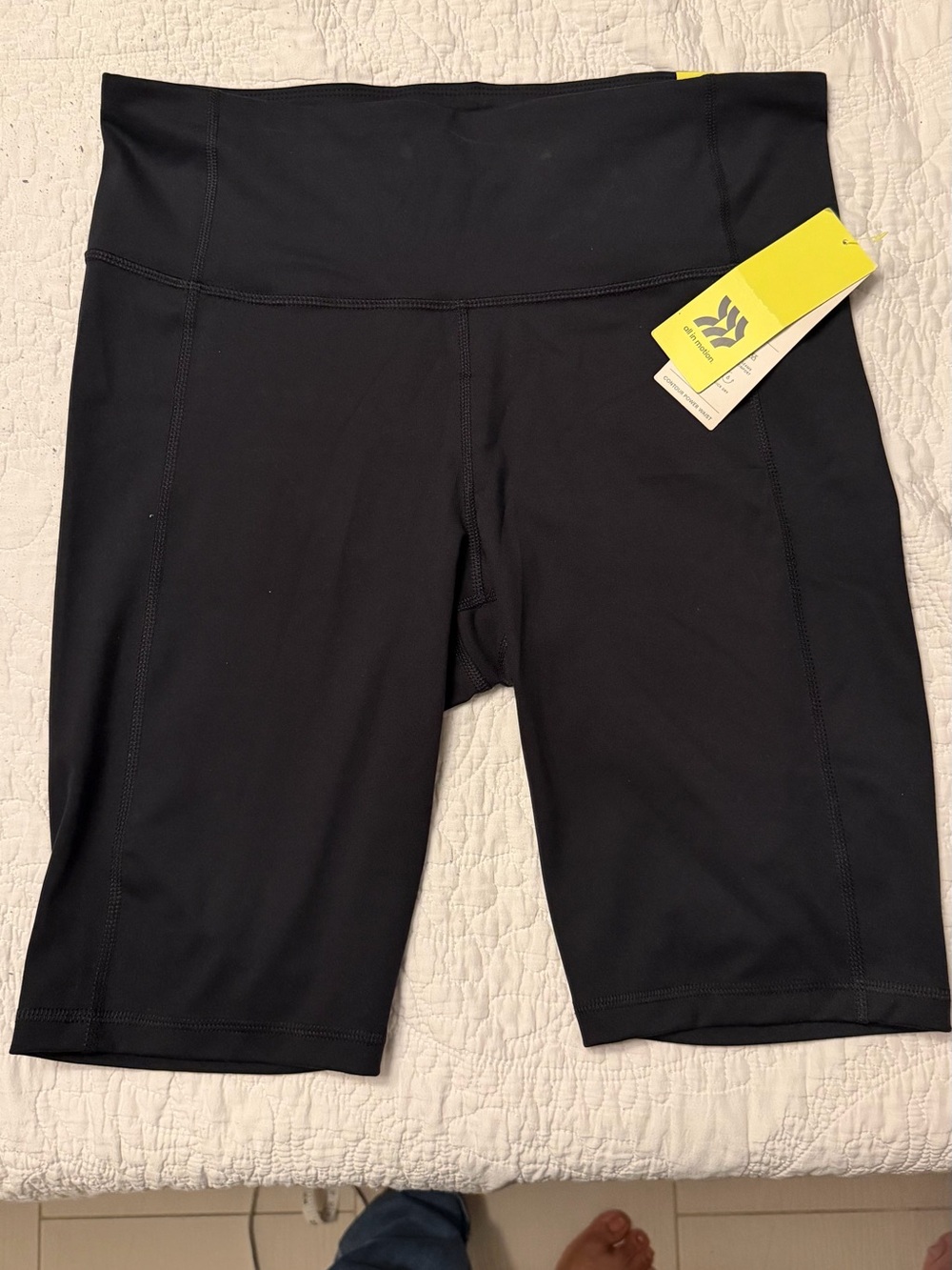 all in motion Black High-Rise Bike Shorts with Tag